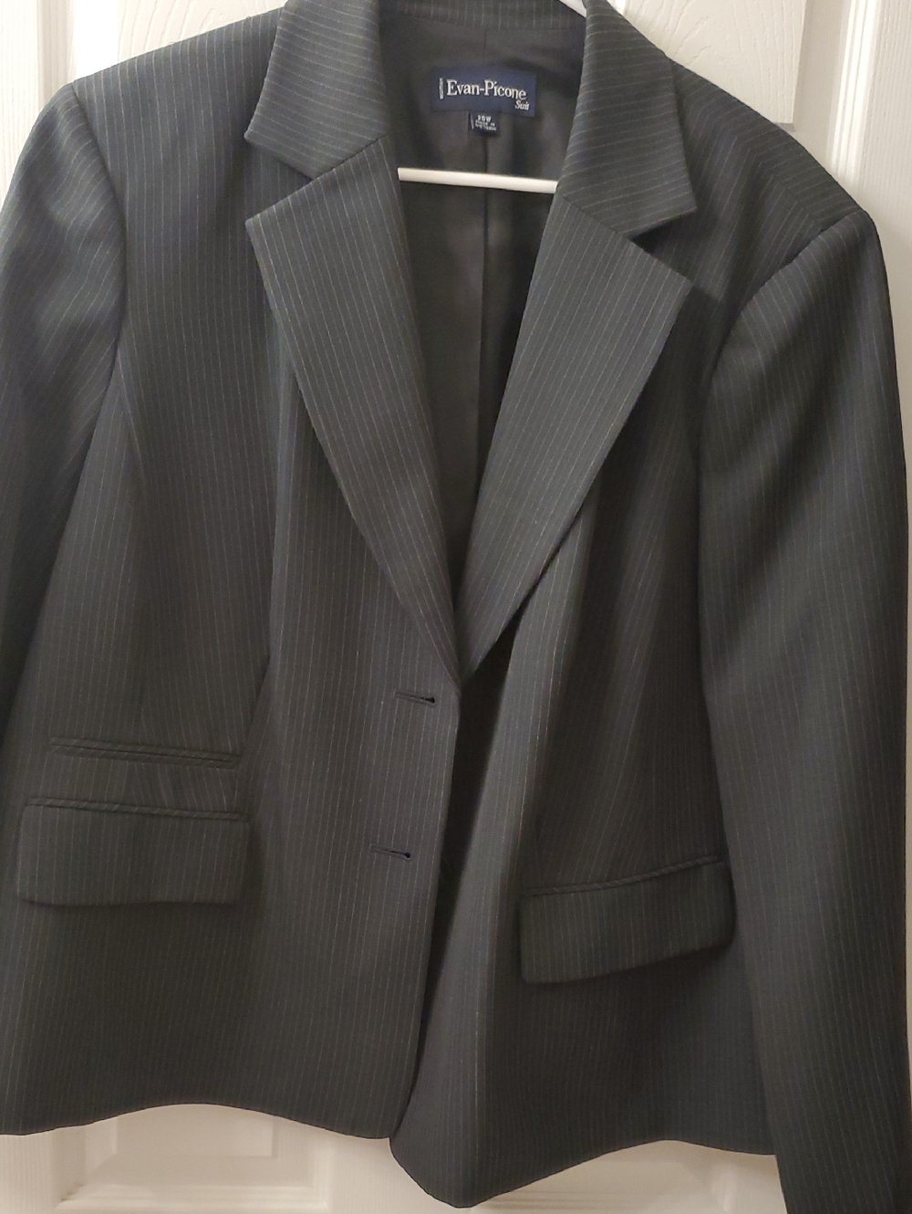 Evan Picone Charcoal Pinstripe Women's Blazer